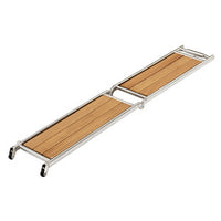 Foldable gangway AISI316/iroko 220 cm