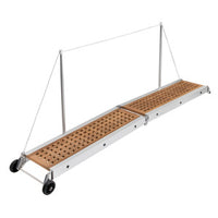 Foldable gangway with grating