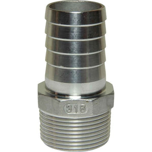 Osculati Stainless Steel 316 Hose Tail (1-1/4" BSPT Male to 35mm Hose) 422664 17.306.08