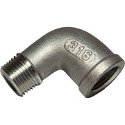 Osculati Stainless Steel 316 90 Degree Elbow (3/8" BSP Male/Female) 423042 17.124.01