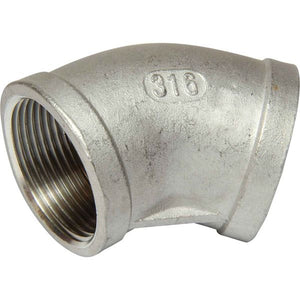 Osculati Stainless Steel 316 45 Degree Elbow (1-1/4" BSP Female) 423086 17.220.05