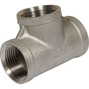 Osculati Stainless Steel 316 Equal Tee Fitting (Female Ports / 1" BSP) 423105 17.318.04