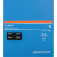 Victron Quattro II Sine wave Inverter/Charger. 48 volt 5000va inverter with 70 amp charger - c/w 2x 50A transfer relays