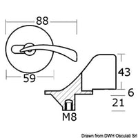 Universal fin anode on round plate
