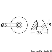 Zinc spare anode orig. ref. 31180