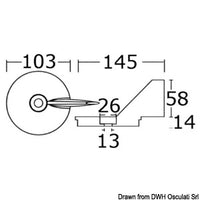 Anode leg for 50/75 HP outboard engines