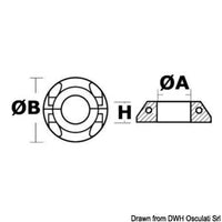 Ring for Volvo leg w/Max-Prop propeller 42 mm