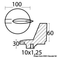 Zinc directional fin for Yamaha 200/300 HP