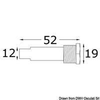 Onboard/outboard engine anode with plug (zinc)