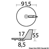 Magnesium anode for Yamaha/Mariner 20/50 HP