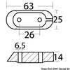 Zinc bridge anode for Yamaha 4/70 HP