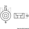 Magnesium ring anode for Suzuki 4/300 HP outboard