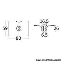 Magnesium anode 9.5/15 HP 2-stroke