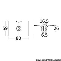 Aluminium anode 9.5/15 HP 2-stroke