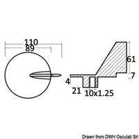 Fin anode for Suzuki engines
