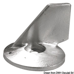 Aluminium fin anode 55/85 HP + 40/70 4-stroke