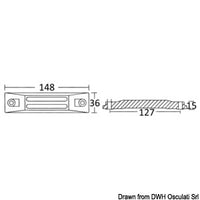 Magnesium plate anode for 35/50 HP