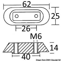 Magnesium plate anode 10/50 HP