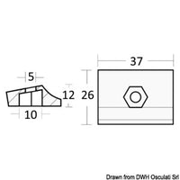 Anode plate for 9.9-15 Hp 2 strokes + 8/9.9/15 4 strokes