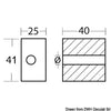 Magnesium leg anode 50/200 HP Ø 3/8" x 16