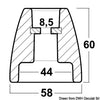 Aliminium ogive JOHNSON/EVINRUDE G2-series 200/300