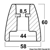 Aliminium ogive JOHNSON/EVINRUDE G2-series 200/300