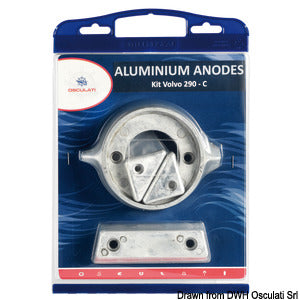 Anode kit for Volvo engines 290 zinc