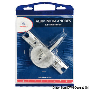 Anode kit for Yamaha outboards 60/90 zinc