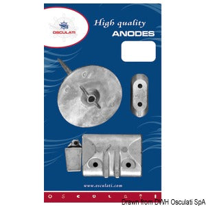 Anode kit for Yamaha outboards 60/90 HP