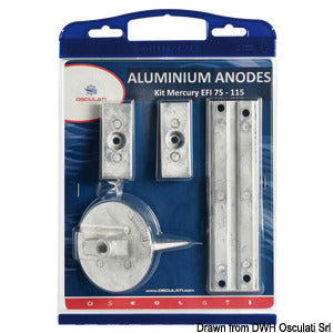 Anode kit for Mercury 75>115 EFI magnesium