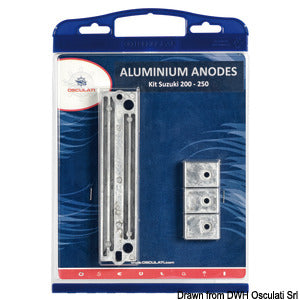 Anode kit Suzuki 200/250 HP aluminium