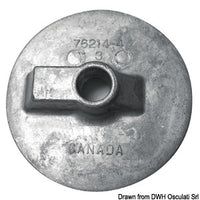 Flat fin zinc anode for Bravo