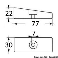 Plate anode HONDA 75/225 HP