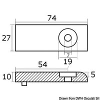 Magnesium anode for Verado orig. ref. 892227