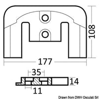 Magnesium plate anode for Bravo