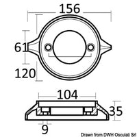 Magnesium collar anode Volvo 280/290