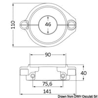 Magnesium collar anode Volvo Ø 107 mm