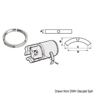 Kit 3 zinc anodes f.Sail Drive 3-blade propeller