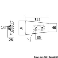 Aluminium anode for Volvo Penta DP 3589875/3589876