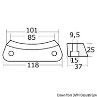 Aluminium anode Volvo DPR-DPH