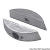 Pair of zinc anodes for foldable propellers