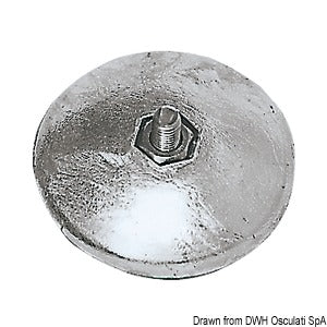 Rose aluminium anode Ø 70mm 160 g heavy