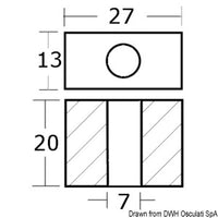 Small anode for 9.9/15/18 HP