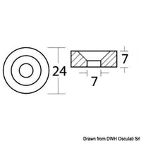 Aluminium anode Tohatsu 7/140 HP