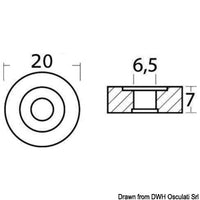 Magnesium ring anode Suzuki outboard eng. 4/300 HP