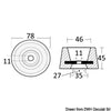 Aluminium circular anode single-bolt mounting