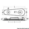 Aluminium oval Vetus type anode 940 g