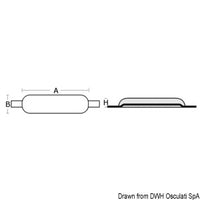 Rectangular anodes with insert