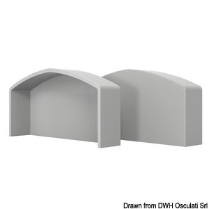 QBE fender profile grey RAL 7047 end cap 65 mm