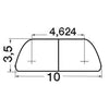 Semi-round AISI316 profile 10 mm